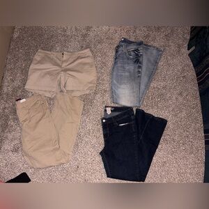 3 Pairs of Pants, 1 Pair of Shorts, Miscellaneous Sizes